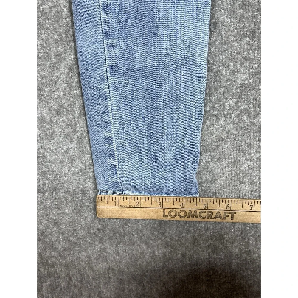 Eunina Bella Super High Rise Skinny Ankle Jeans Womens Size 0 Blue Distressed